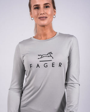 Open image in slideshow, Fager Fia Long Sleeve T-shirt Grey

