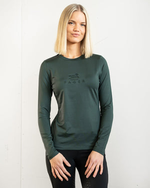 Open image in slideshow, Fager Ida Long Sleeve T-Shirt Dark Green
