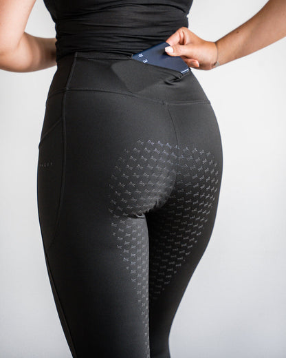Fager Stella High Waisted Full Seat Comfort Leggings Black