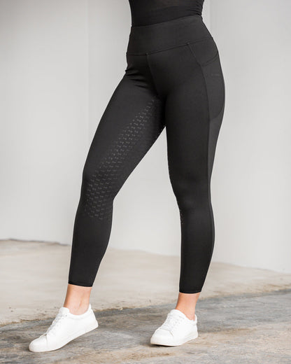 Fager Stella High Waisted Full Seat Comfort Leggings Black