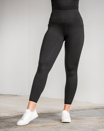 Fager Stella High Waisted Full Seat Comfort Leggings Black