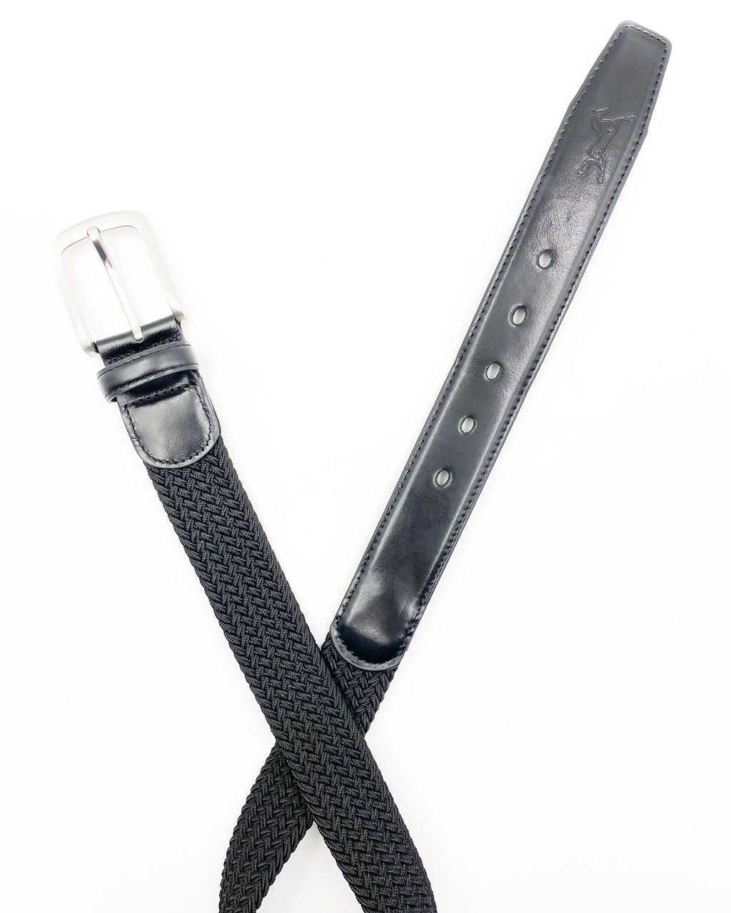 Fager Elastic Leather Belt Black/Black