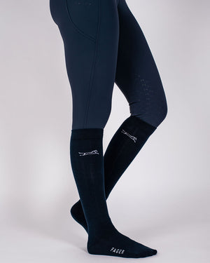 Open image in slideshow, Fager Robin Riding Socks Navy
