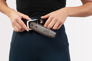 Fager Elastic Leather Belt Black/Black